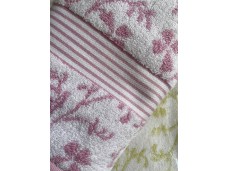 Lasa Portugal ręcznik do rąk 3406 VINTAGE FLORAL kolor  1709 Dusky Pink 50 cm x 100 cm 